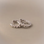 Mini Topaz Huggies Silver 18K Gold Plated