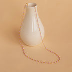Pink Station Necklace Silver 18K Gold Plated