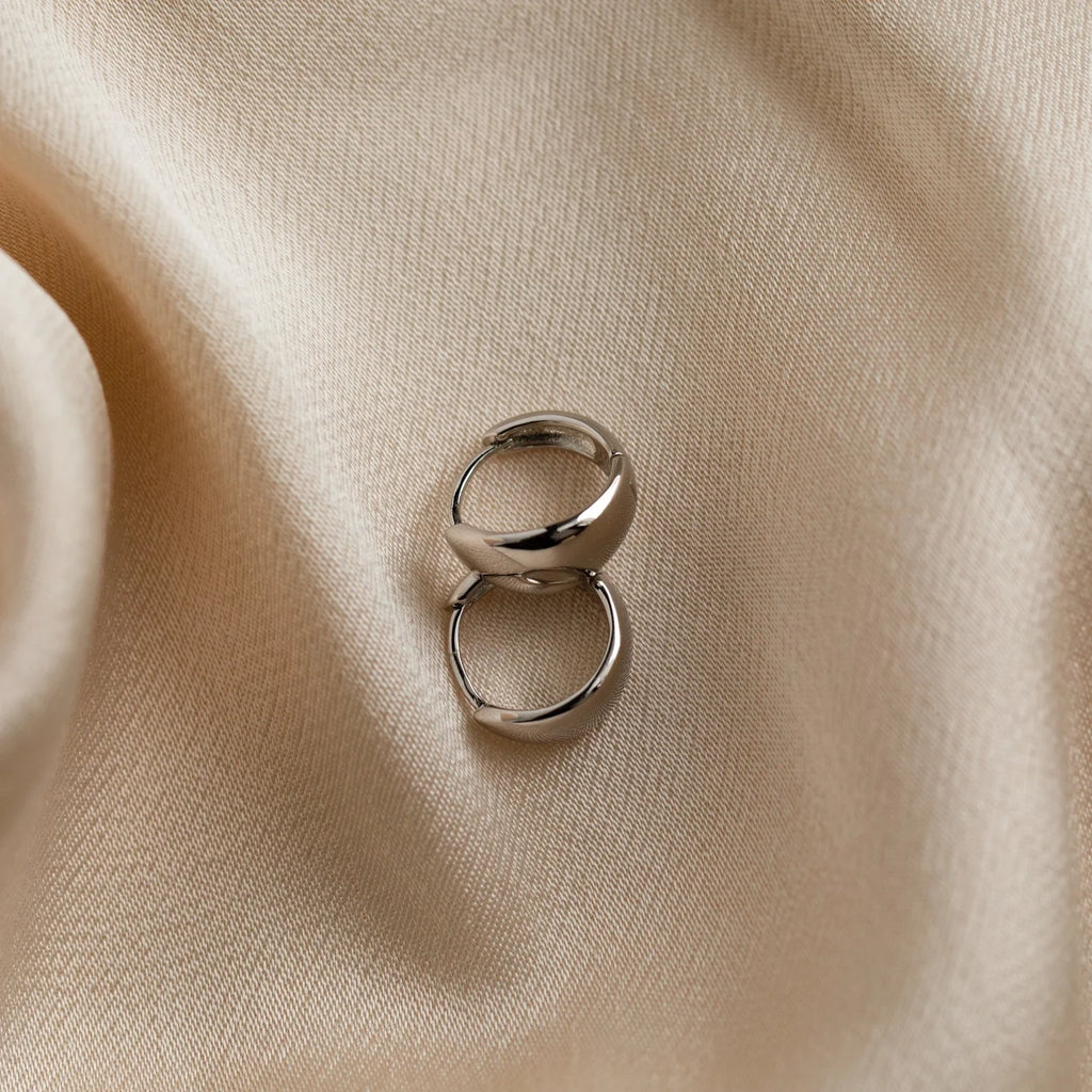Olivia Hoops Silver 18K Gold Plated
