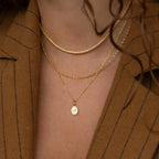 Pave Initial Pendant Necklace Silver 18K Gold Plated