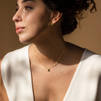 Maia Emerald Necklace Silver 18K Gold Plated