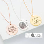 Custom Handwriting Charm Silver 18K Gold Plated