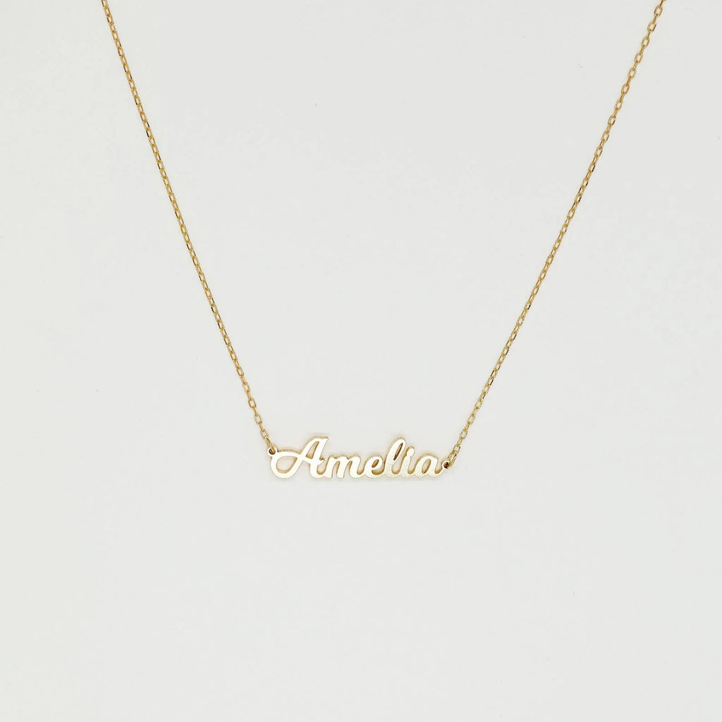 Mellow Name Necklace  Silver 18K Gold Plated