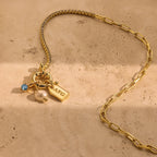 Dainty Peridot Charm Silver 18K Gold Plated