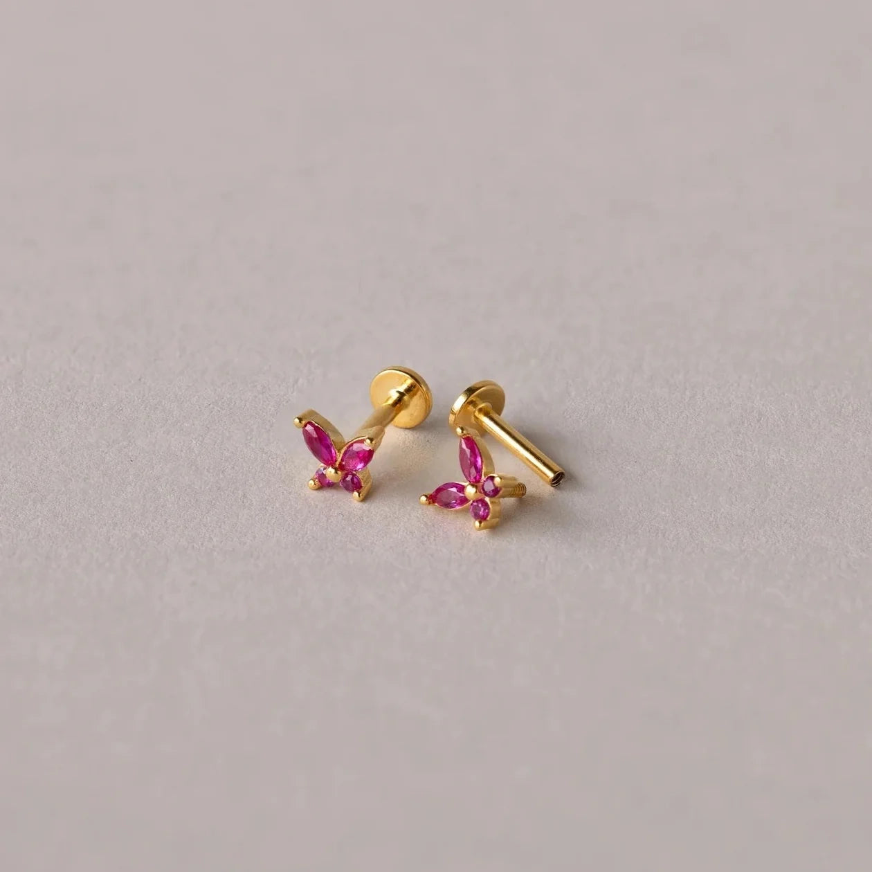 Mini Butterfly Birthstone Studs