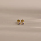 Teardrop Alexandrite Flatback Studs Silver 18K Gold Plated