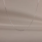 Dainty Herringbone Necklace Silver 18K Gold Plated