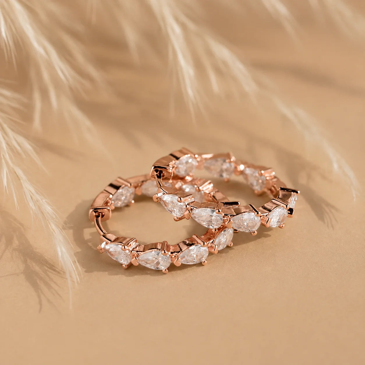 Double-Sided Pear Diamond Hoops