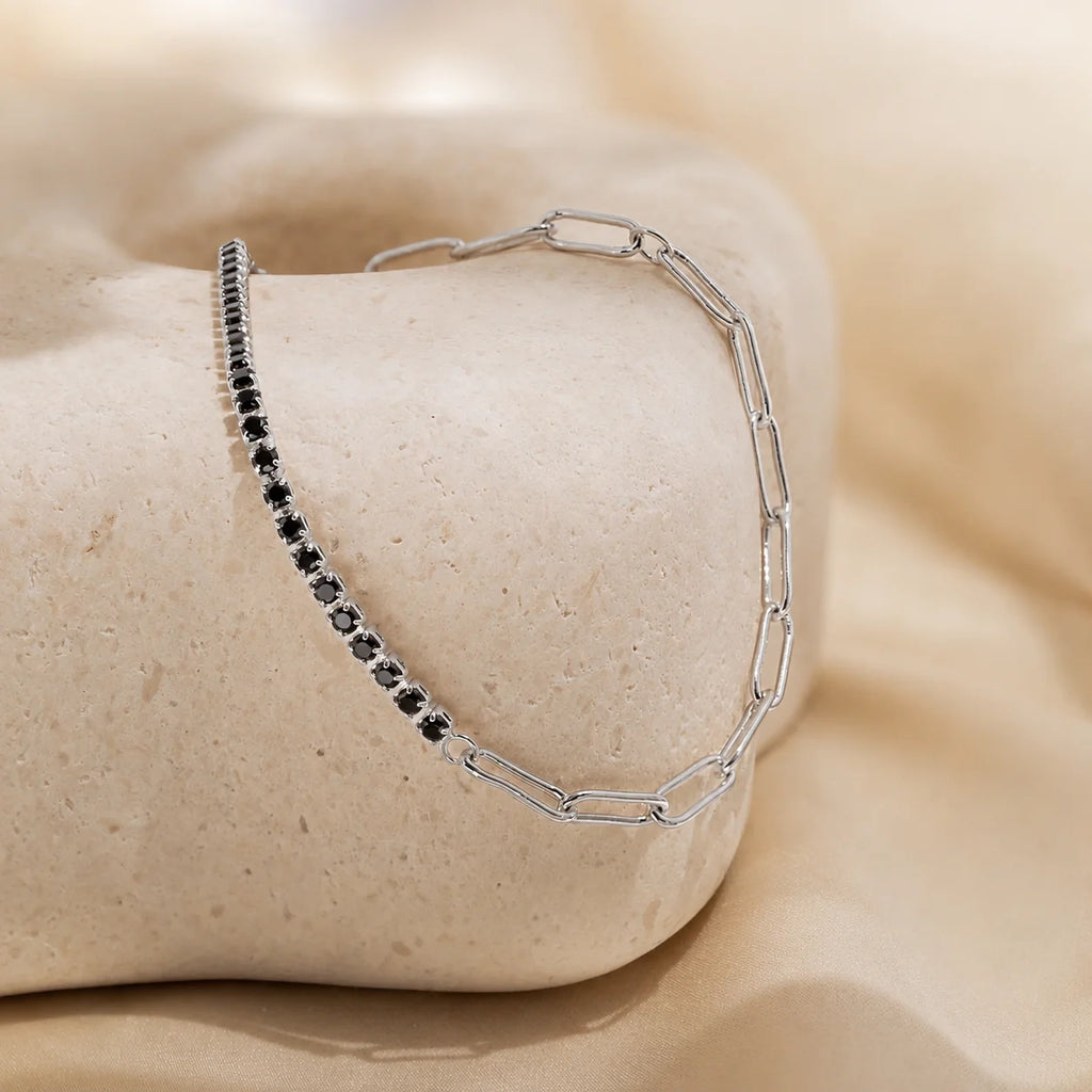 Black Diamond Tennis Bracelet