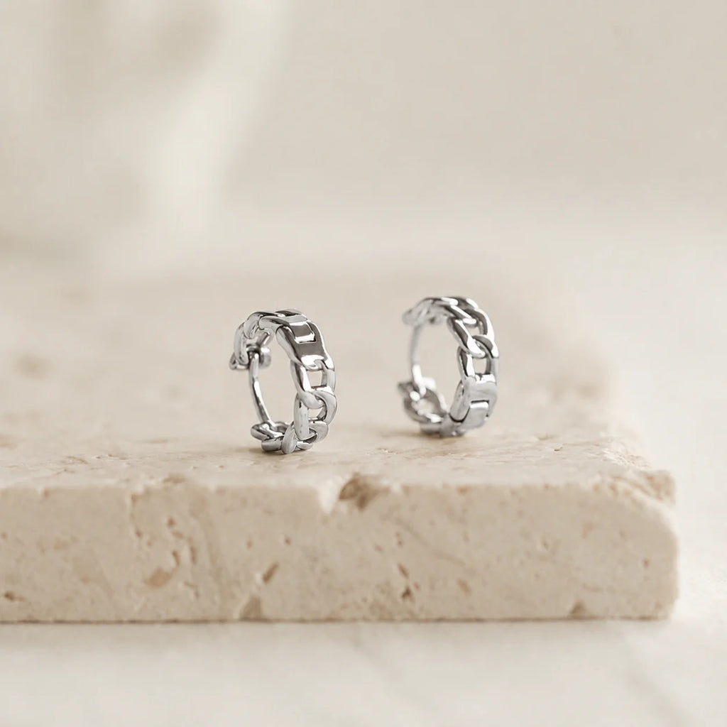 Chunky Chain Huggie Earrings