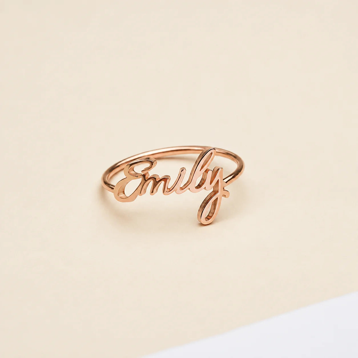 Grace Script Name Ring