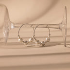 Freshwater Pearl Hoops Silver 18K Gold Plated