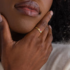 Toi et Moi Interlocking Name Ring Silver 18K Gold Plated