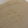 Tiny London Name Necklace Silver 18K Gold Plated