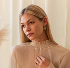 Amanda Link Earrings Silver 18K Gold Plated