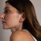 Beaded Chunky Hoops Silver 18K Gold Plated
