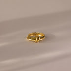 Duo Peridot Tennis Eternity Band Set Silver 18K Gold Plated