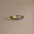 Lace Eternity Blue Zircon Ring Silver 18K Gold Plated