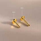 Flatback Post Set   Silver 18K Gold Plated