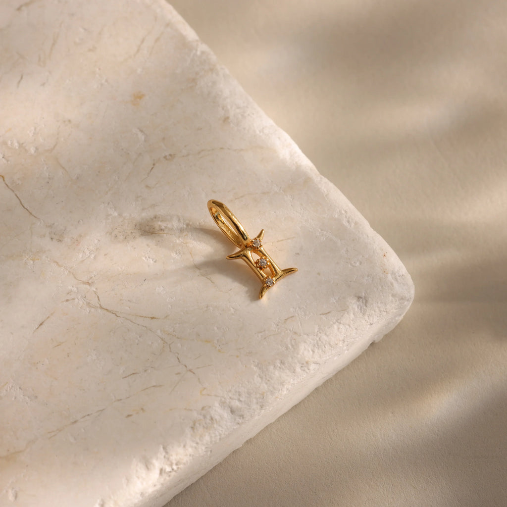 Zodiac Charm Silver 18K Gold Plated