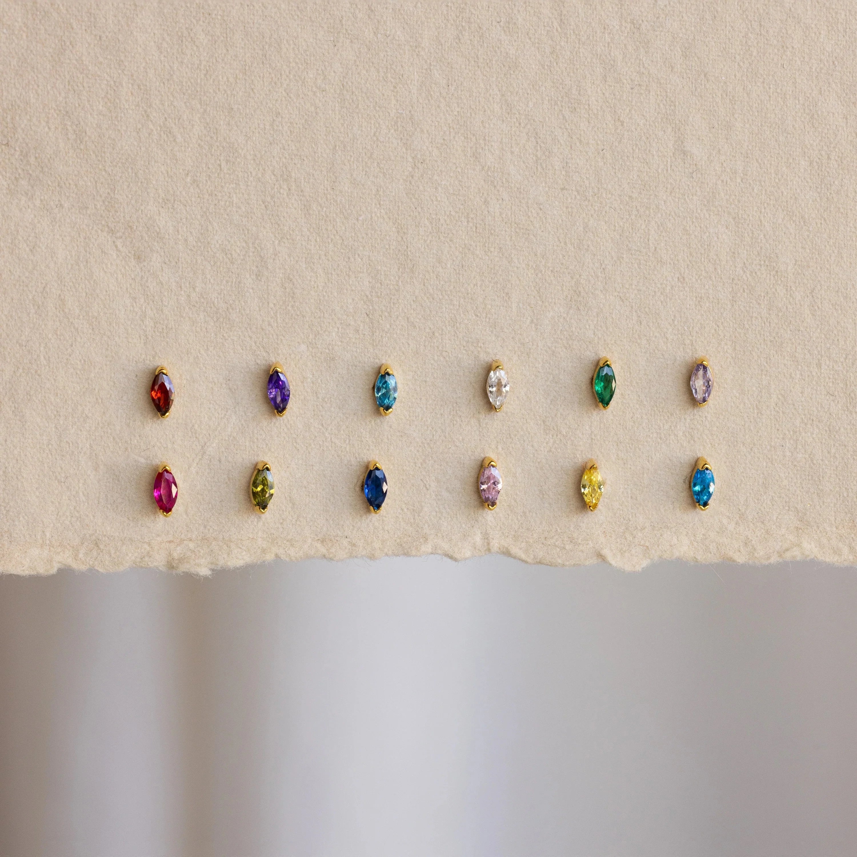 Marquise Glow Birthstone Studs