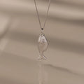 Fish Charm Necklace Silver 18K Gold Plated
