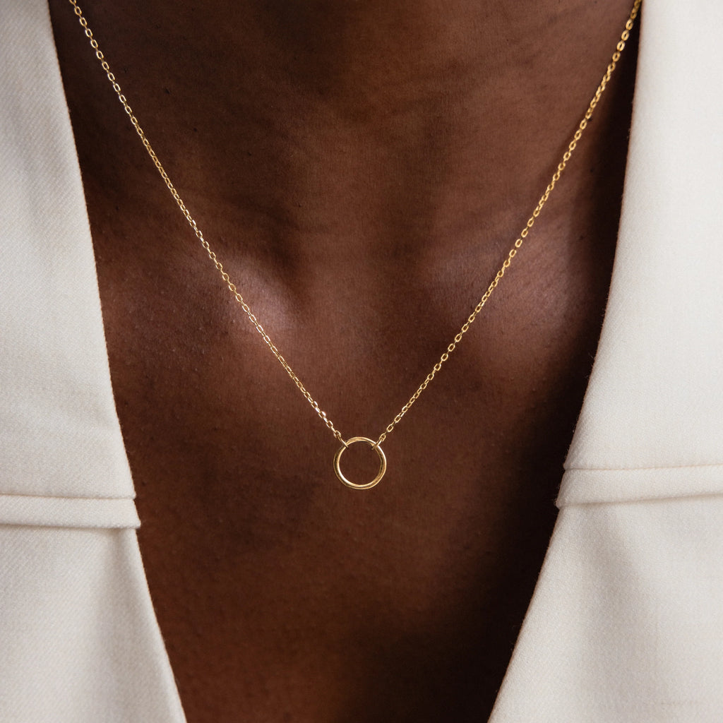 Large Rolo Clasp Necklace  Silver 18K Gold Plated