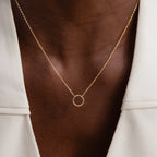 Large Rolo Clasp Necklace  Silver 18K Gold Plated
