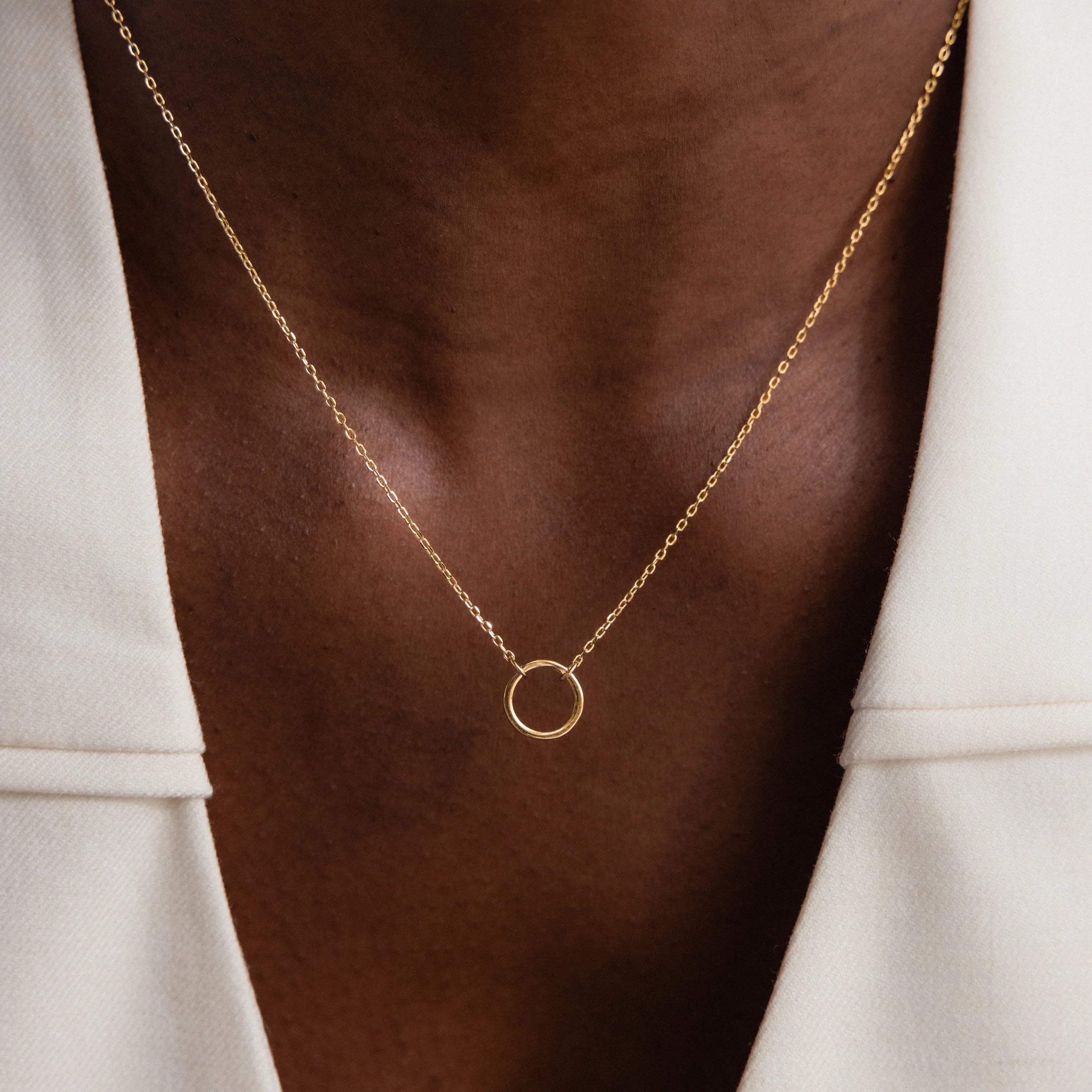 Large Rolo Clasp Necklace  Silver 18K Gold Plated