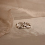 Mini Diamond Sprinkle Huggies Silver 18K Gold Plated