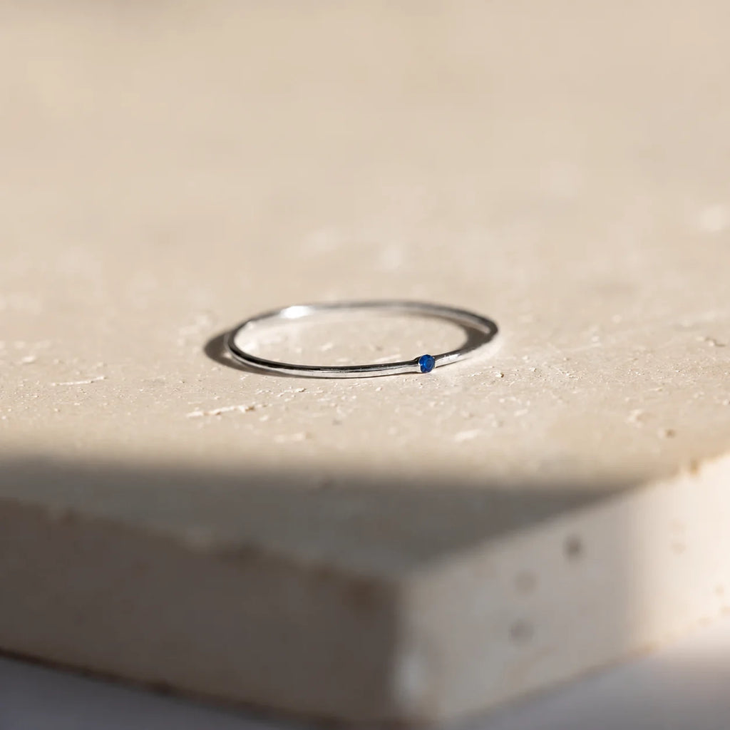 The Thin Mini Birthstone Ring
