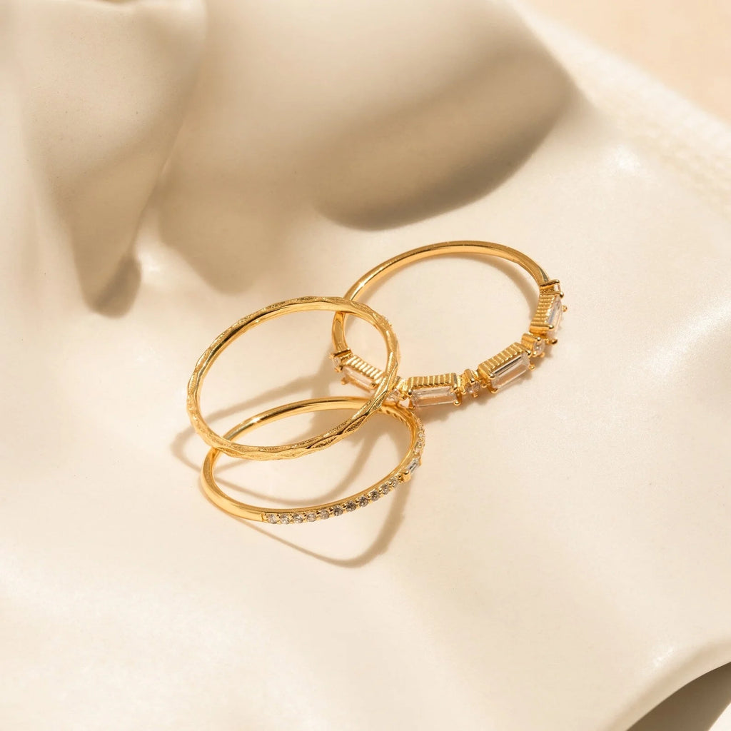 Dainty Diamond Stacking Ring Set: Sparkle in Every Stack