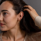 Agate Star Chain Earrings Silver 18K Gold Plated