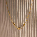 Multiple Bubble Letter Necklace Silver 18K Gold Plated