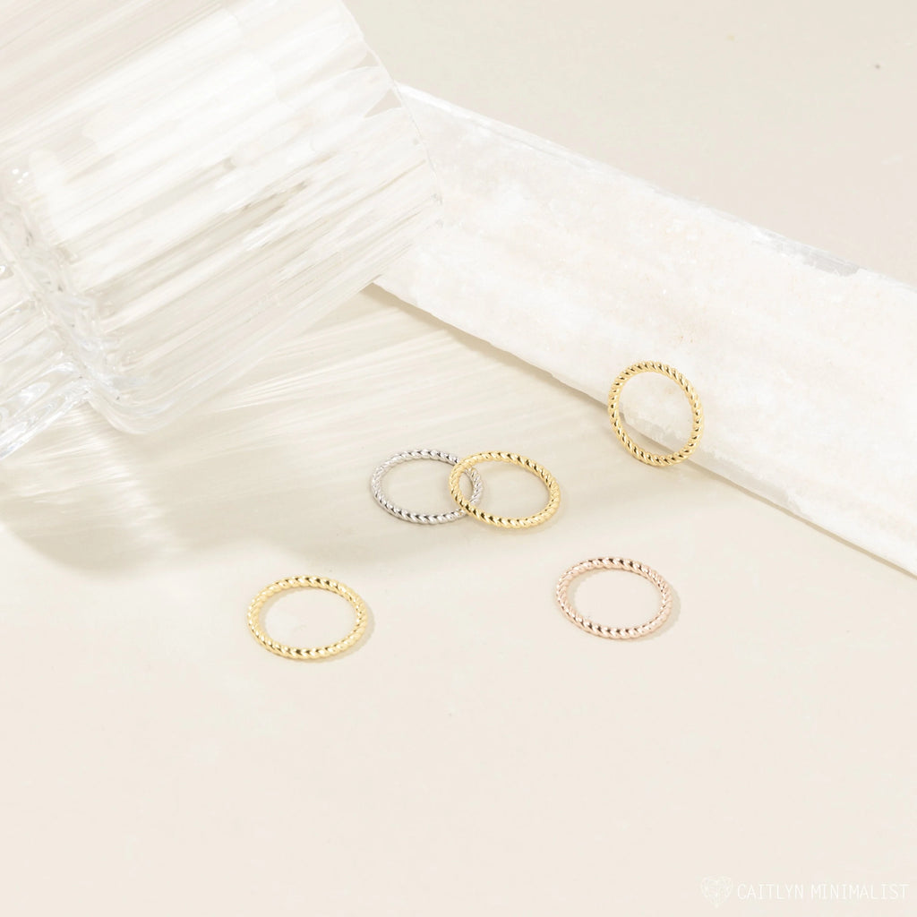 Lea Twisted Ring Silver 18K Gold Plated