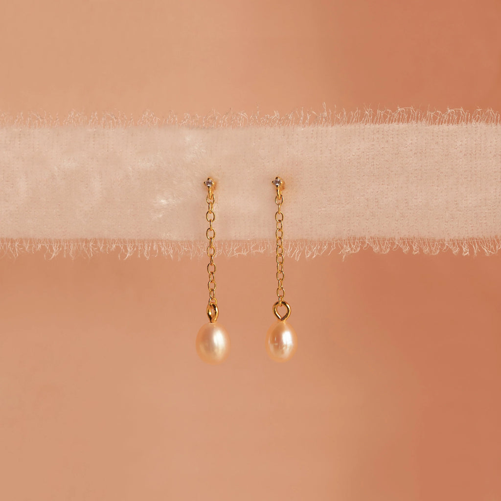 Isha Pink Pearl Earrings