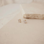 Diamonds Oval Diamond Studs Silver 18K Gold Plated