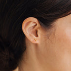 Trio Beaded Bar Studs Silver 18K Gold Plated
