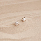 Zoe Pearl Studs Silver 18K Gold Plated