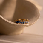 Aquamarine Marquise Ombre Ring  Silver 18K Gold Plated