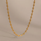 Mini Mariner Chain Necklace Silver 18K Gold Plated