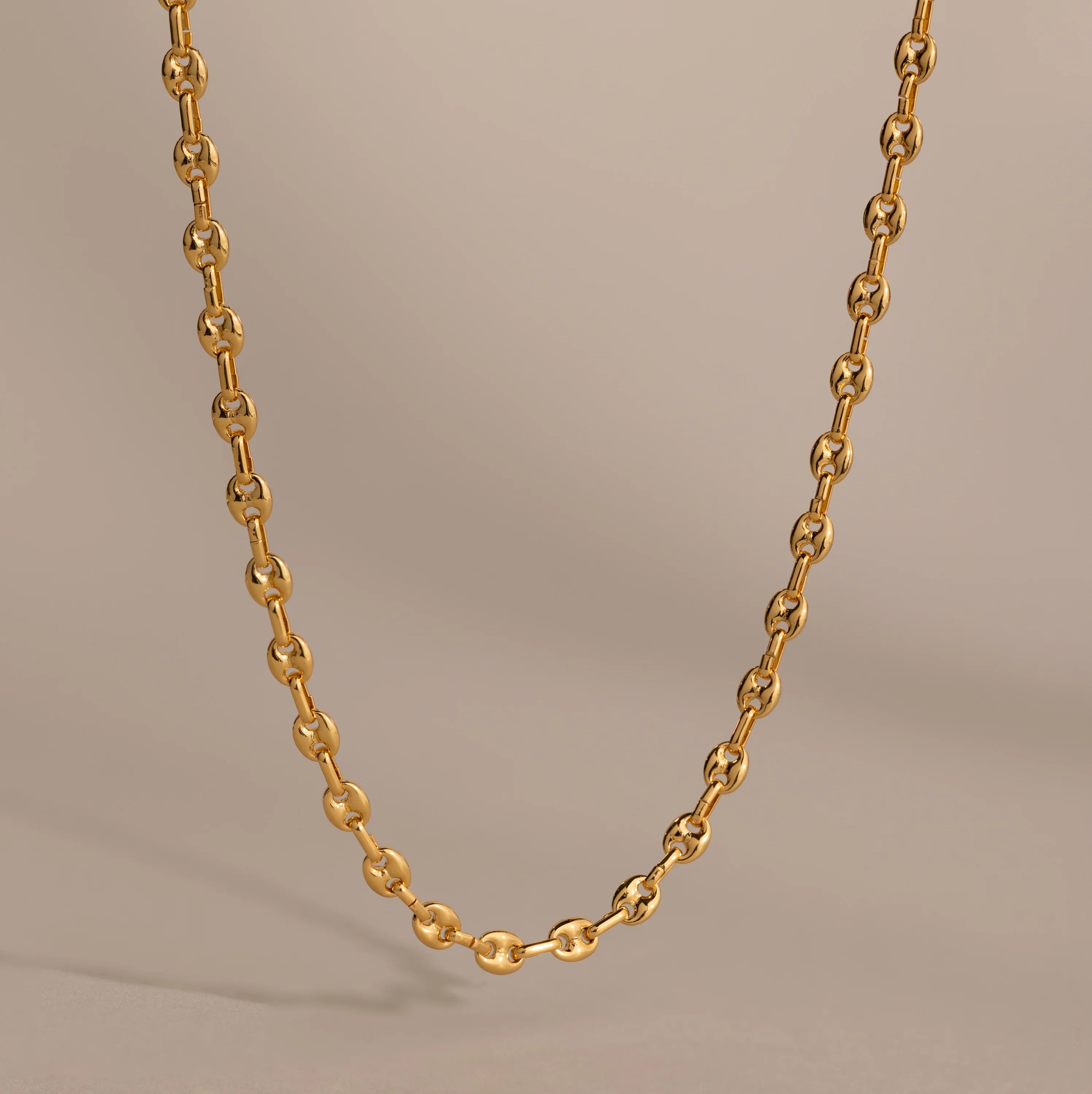 Mini Mariner Chain Necklace Silver 18K Gold Plated