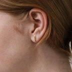 Dainty Bar Studs Silver 18K Gold Plated