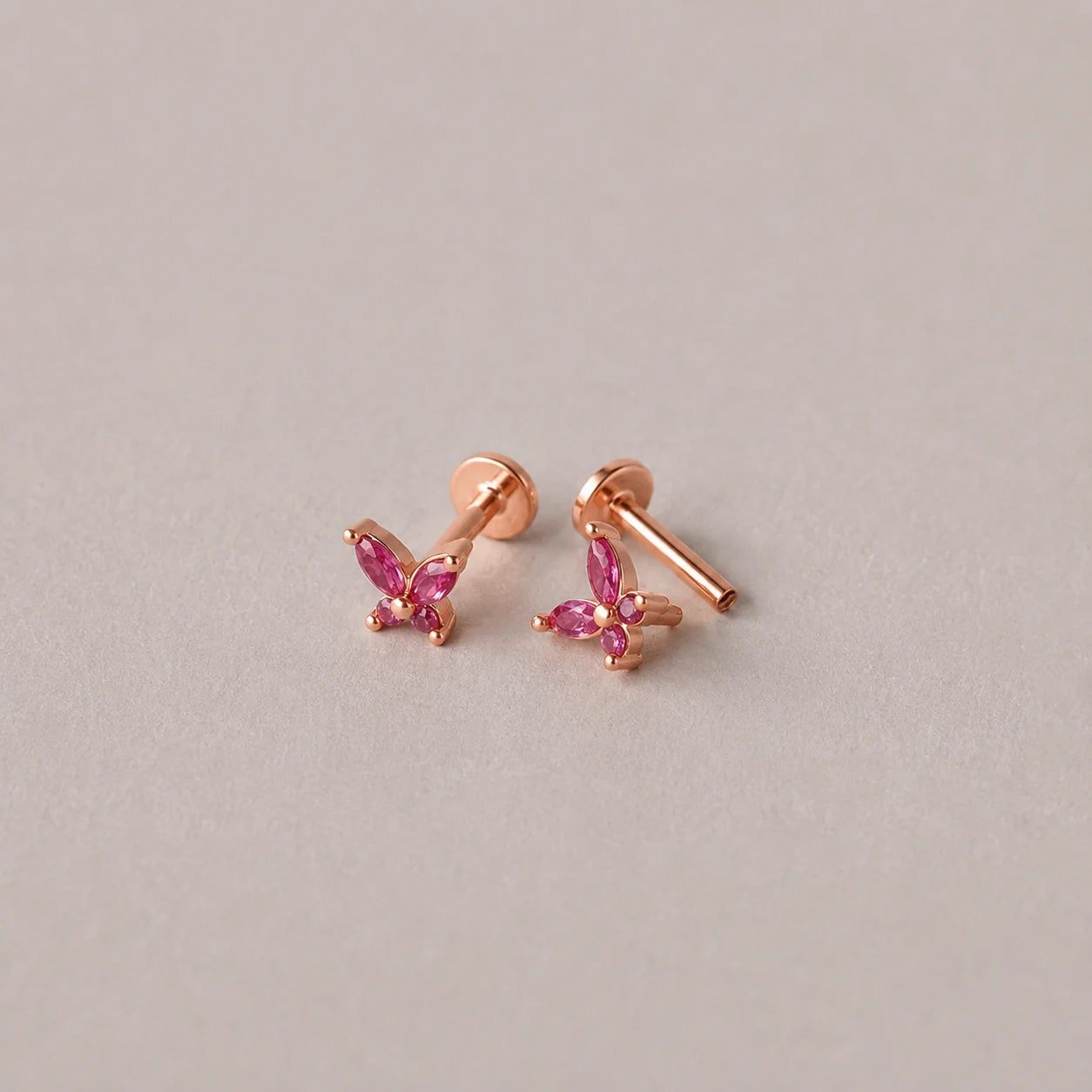 Mini Butterfly Birthstone Studs