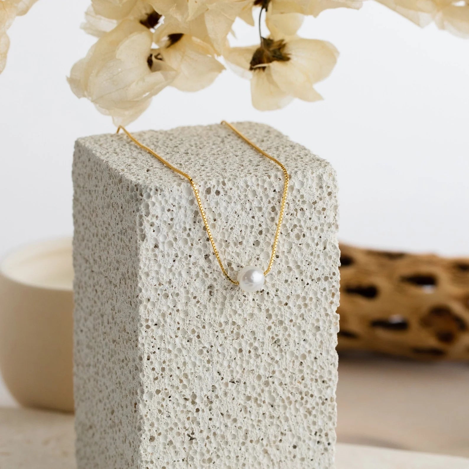 Freshwater Pearl Necklace Silver 18K Gold Plated