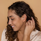 Opal Drop Studs Silver 18K Gold Plated