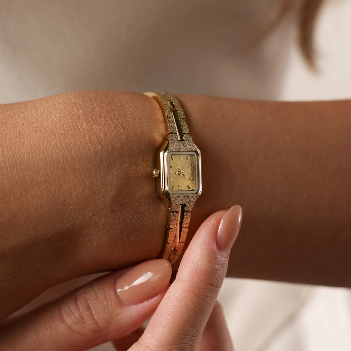 Serpent Chain Timepiece Silver 18K Gold Plated