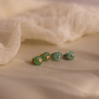 Jade Bird Studs Silver 18K Gold Plated