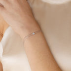 Duo Chain Diamond Bracelet  Silver 18K Gold Plated