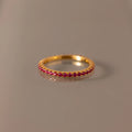 Endless Eternity Ruby Ring Silver 18K Gold Plated